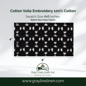 Cotton Voile Embroidery Fabric Swatches