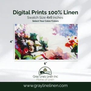 Digital Prints Linen Fabric Swatches