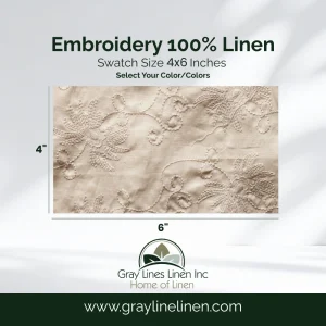 Embroidery Linen Fabric Swatches