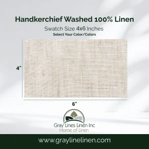 Handkerchief Washed Linen Fabric Swatches