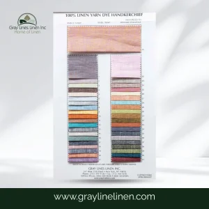 Yarn Dye Handkerchief Linen Fabric Card