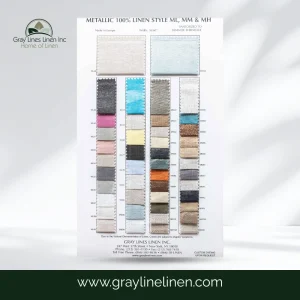 Metallic Linen Fabric Color Card