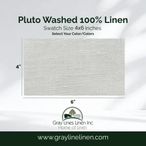 Pluto Washed Linen Fabric Swatches