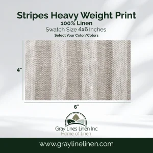 Stripes Heavy Linen Fabric Swatches