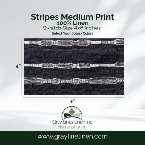 Stripes Medium Linen Fabric Swatches