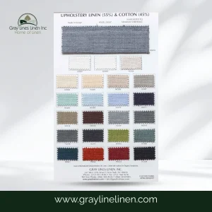 Upholstery Linen & Cotton Blend Fabric Color Card